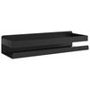 vidaXL Shower Shelf Matte black Brushed 304 Stainless Steel