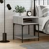 vidaXL Bedside Table Grey Sonoma Engineered wood, Iron Medium