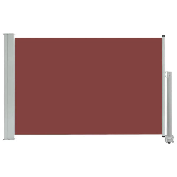 vidaXL Side Awning Brown and Grey
