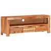 vidaXL TV Cabinet Natural Wood Solid Acacia Wood Compact TV Cabinet