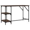 vidaXL Desk Brown oak Engineered wood, metal 47.2 in x 19.7 in x 29.5 in