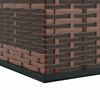 vidaXL Cushion Box Brown gradient PE rattan, powder-coated steel Large