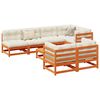 vidaXL Garden Sofa Set Wax Brown Solid pine wood Large Garden Sofa Set