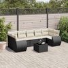 vidaXL Garden Sofa Set Black PE rattan Large Modular Garden Sofa Set