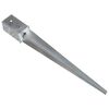 vidaXL Ground Spikes 2 pcs Silver 3.1x3.1x29.9" Galvanised Steel