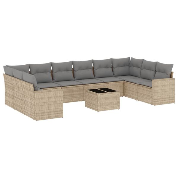vidaXL Garden Sofa Set Beige