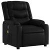 vidaXL Massage Recliner Chair Black Faux leather, metal, plywood Single