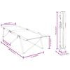 vidaXL Folding Camping Bed Folding Black 81.10 x 29.92 x 29.13 in