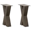 vidaXL Coffee Table Legs X-Shaped 2 pcs Natural Steel 11.0x(16.5-16.9)" Steel