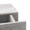vidaXL Drawer Shelf Set of 2 Concrete Grey MDF 23.6 x 9.3 x 3.9 in