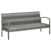 vidaXL Patio Furniture Set Set of 5 Grey