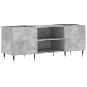 vidaXL Record Cabinet Concrete Grey Engineered wood, Iron