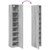 vidaXL Slim Storage Cabinet Grey Sonoma Engineered Wood Extra Tall