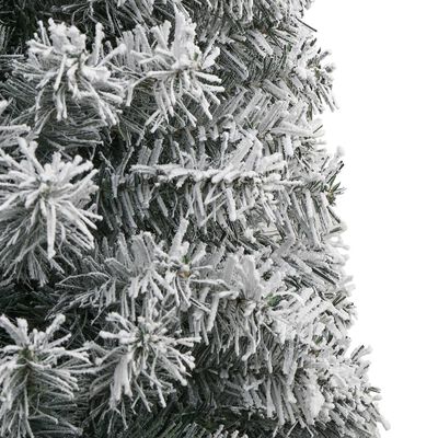 vidaXL Slim Christmas Tree with Stand and Flocked Snow 118.1" PVC