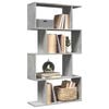 vidaXL Room Divider Bookcase Concrete grey Engineered wood Large