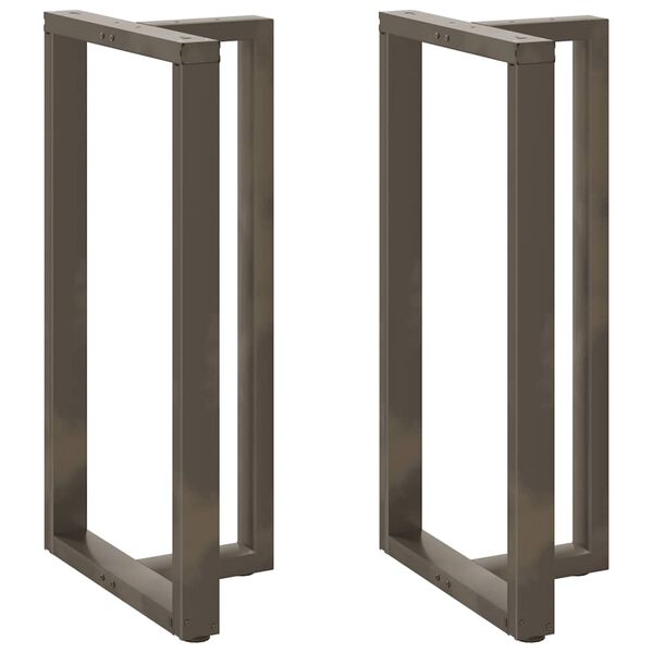 vidaXL Bar Table Legs T-Shaped 2 pcs Natural Steel 23.6 x 13.8 x (43.3-43.7) " Steel
