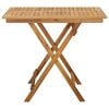vidaXL Garden Dining Set Brown Solid Acacia Wood Compact Foldable