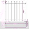 vidaXL Garden Fence White 5.58 x 4.92 ft Powder-coated Steel