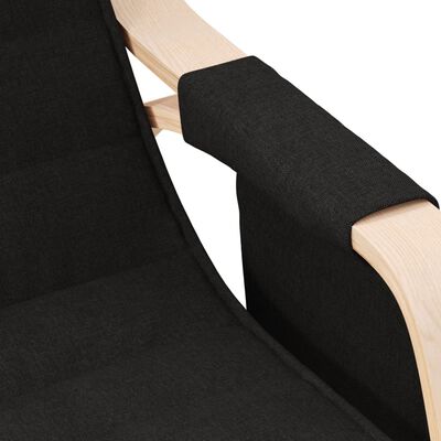 vidaXL Rocking Chair Black Fabric