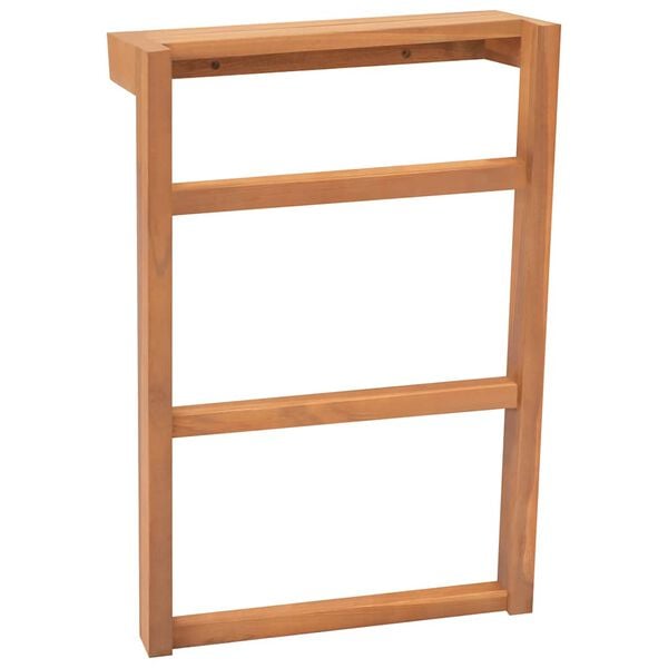 vidaXL Towel Rack Natural Teak Solid Teak Wood Towel Rack Rectangular