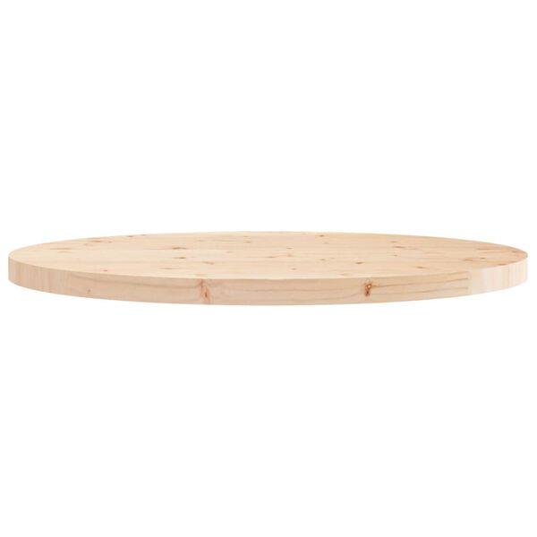 vidaXL Table Top Natural wood Solid pine wood (untreated) 35.4 inch round