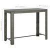 vidaXL Bar Table Grey PE rattan 55.3 x 23.8 x 43.5 in Durable