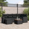 vidaXL Patio Sofa Set Black