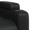 vidaXL Massage Recliner Chair Black Faux leather, metal, plywood Single
