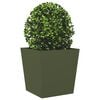 vidaXL Garden Planter Olive Green Cold-rolled Steel 19.7 in Durable