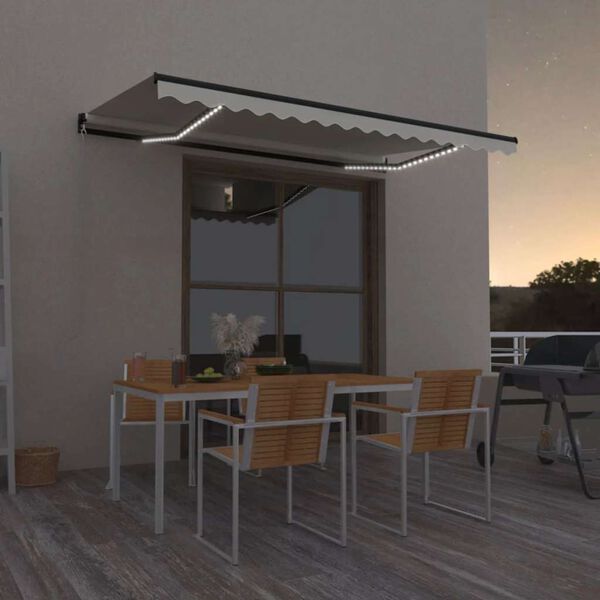 vidaXL Retractable Awning Cream