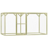 vidaXL Chicken Cage 9.8'x4.9'x4.9' Impregnated Wood Pine and Steel