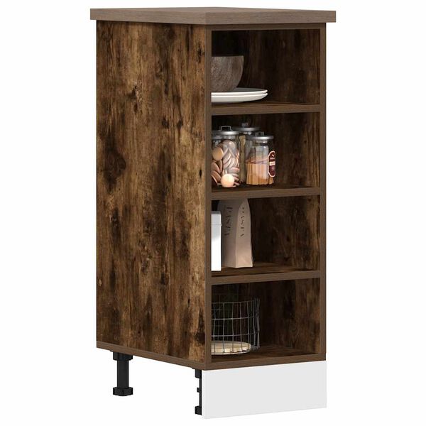 vidaXL Bottom Cabinet Smoked Oak Engineered Wood Standard Bottom Cabinet