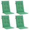 vidaXL Highback Chair Cushion Set of 4 Green Fabric (100% polyester)