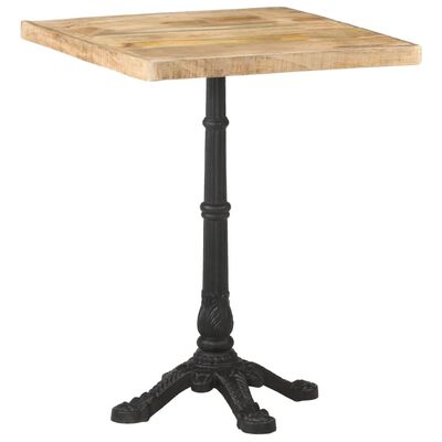 vidaXL Bistro Table 23.6"x23.6"x30.3" Rough Mango Wood