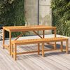 vidaXL Garden Dining Table Brown Solid Acacia wood Large Durable
