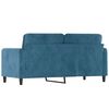 vidaXL 2-seater Sofa Blue Velvet 55.1 in wide Appealing Design Sofa
