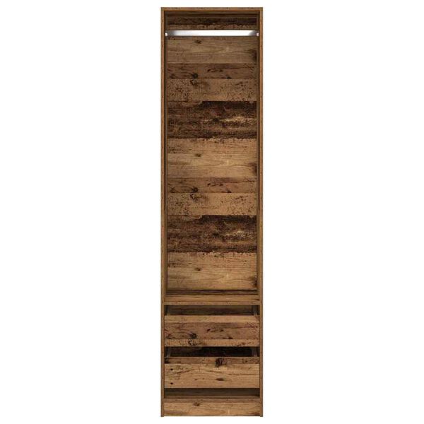 vidaXL Wardrobe Old Wood Engineered Wood Compact Wardrobe Rectangular
