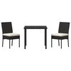 vidaXL Garden Dining Set 5 pcs Black Poly rattan