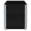 vidaXL Garden Planter Black Solid pine wood, galvanized metal Large