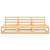 vidaXL 3-seater Sofa Natural Wood Solid pinewood 3-seater Modular