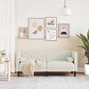vidaXL Chesterfield Sofa with Bolsters 2-Seater Cream Velvet