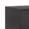 vidaXL Bedside Cabinet Set of 2 Black Steel Standard Bedside Cabinet