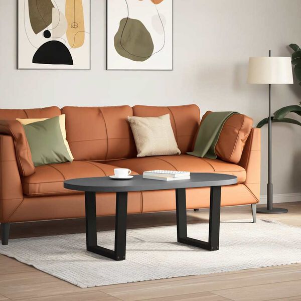 vidaXL Dining Table Leg Black Powder-coated steel Medium Adjustable Feet