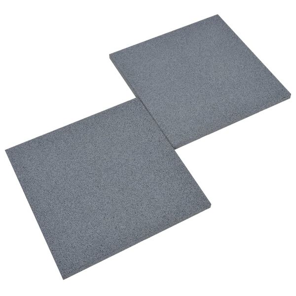 vidaXL Fall Protection Tiles 24 pcs Rubber 50x50x3 cm Grey