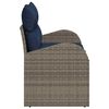vidaXL Garden Sofa Gray 124 x 62 x 85 cm poly rattan