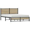 vidaXL Bed Frame Sonoma oak Steel, Engineered wood Double Bed Frame