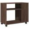 vidaXL Side Table Brown Oak Engineered Wood Medium Side Table