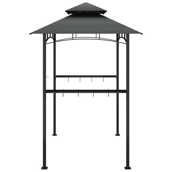 vidaXL BBQ Gazebo Anthracite Steel Medium Hooks BBQ Gazebo