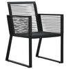 vidaXL Garden Dining Set Black