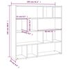 vidaXL Book Cabinet/Room Divider Sonoma Oak 41.3"x9.4"x40.2"
